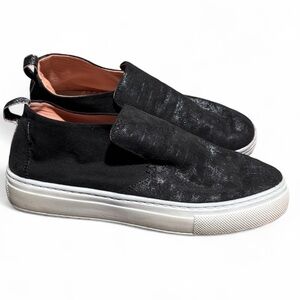 Hey Dude Peyton Croco slip on shoes black Size 10